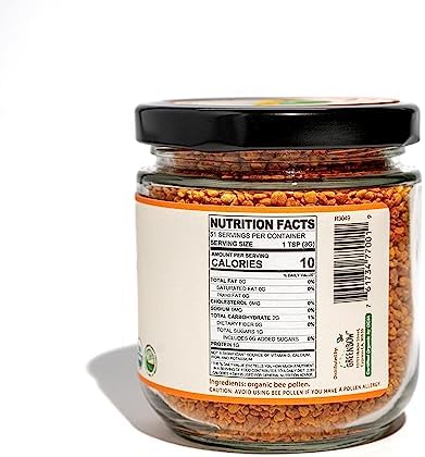 Polen de Abeja Orgánico Greenbow - 100% Certificado USDA Orgánico, No GMO, Halal, Kosher, Puro y Natural - Superalimento Rico en Proteínas, Vitaminas - imagen 2