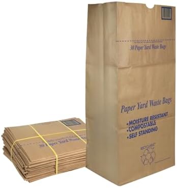 Bolsas de Papel para Residuos de Jardín y Hojas de 30 Galones, 2 Capas, Resistentes, Biodegradables, 10 Piezas, Hechas en EE. UU. - imagen 1