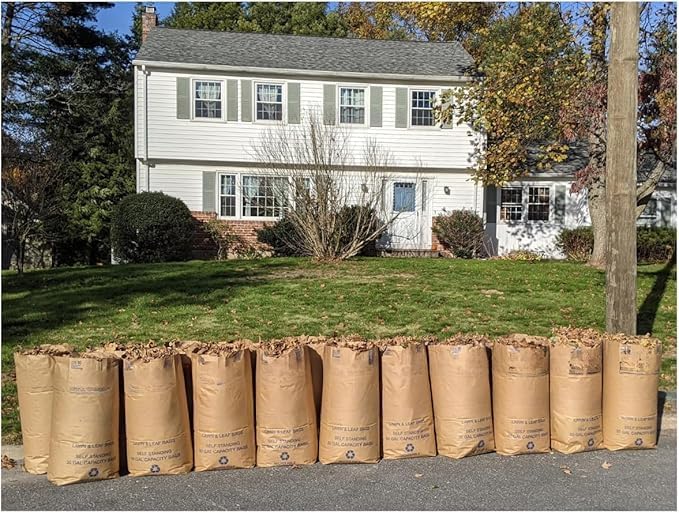 Bolsas de Papel para Residuos de Jardín y Hojas de 30 Galones, 2 Capas, Resistentes, Biodegradables, 10 Piezas, Hechas en EE. UU. - imagen 4