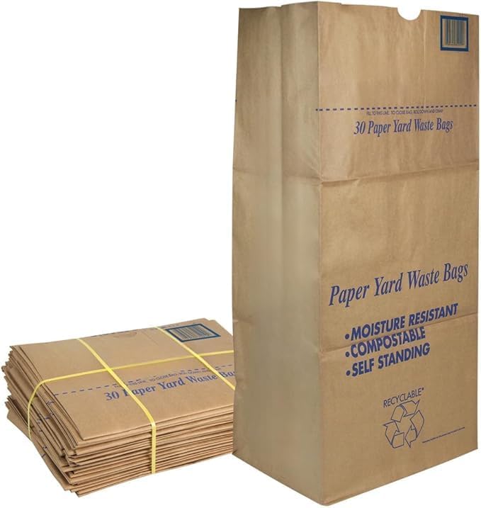 Bolsas de Papel para Residuos de Jardín y Hojas de 30 Galones, 2 Capas, Resistentes, Biodegradables, 10 Piezas, Hechas en EE. UU. - imagen 7