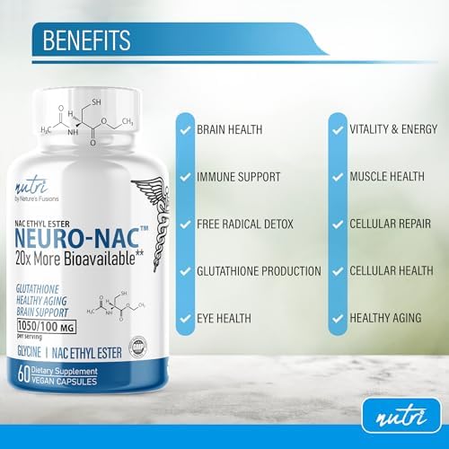 Suplemento Neuro NAC N-Acetil Cisteína Éster Etílico - 600 mg - 20x Más Bioavailable Que NAC - Aumenta Glutatión 10x Más Que Glutatión Liposomal - - imagen 4