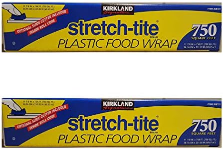 Funda Plástica Kirkland Signature Stretch Tite de 11 7/8 Pulgadas x 750 Pies Cuadrados, Paquete de 2 - imagen 1