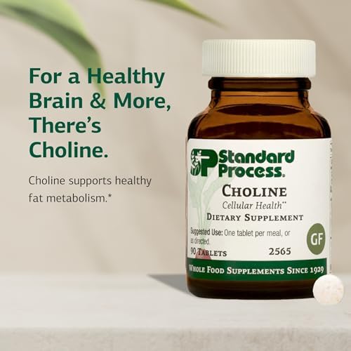 Choline Standard Process - Apoya el Metabolismo de Grasas, Salud Hepática y Función del Sistema Nervioso - Sin Gluten, No Lácteo y Vegetariano - 180 - imagen 3