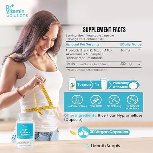 Suplemento GLP-1 Probiotico para Control de Apetito – Akkermansia muciniphila & Bifidobacterium infantis – Fibra Prebiótica Inulina – Limpieza - imagen 5