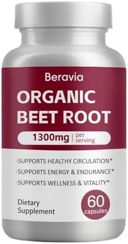 Cápsulas de Remolacha Beravia OIMTUE | Fórmula Antioxidante - Veganas, Sin OGM, Sin Gluten - 1300mg, 60 Cápsulas - imagen 1