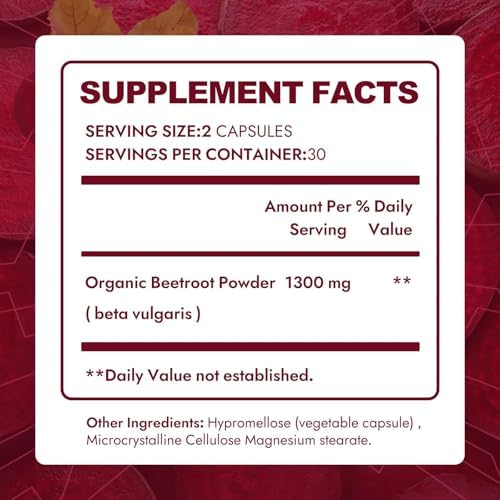 Cápsulas de Remolacha Beravia OIMTUE | Fórmula Antioxidante - Veganas, Sin OGM, Sin Gluten - 1300mg, 60 Cápsulas - imagen 3