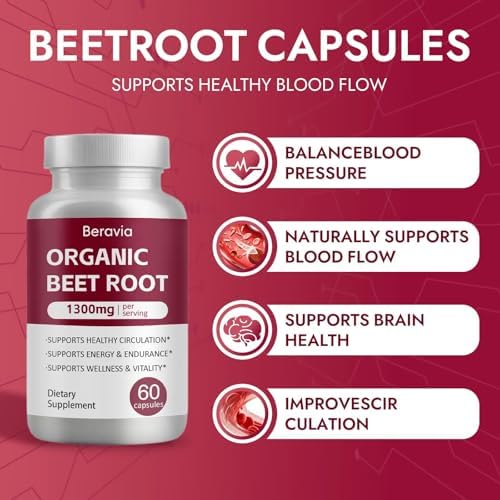 Cápsulas de Remolacha Beravia OIMTUE | Fórmula Antioxidante - Veganas, Sin OGM, Sin Gluten - 1300mg, 60 Cápsulas - imagen 4