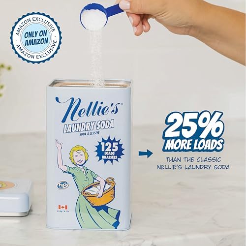 Detergente en Polvo Nellie’s para Ropa 125 Cargas – 4 Ingredientes – Sin Residuo – Seguro para HE y Fosas Sépticas – Hecho en Canadá - imagen 2