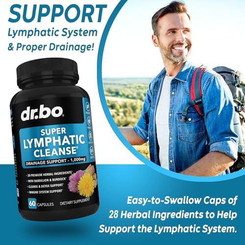 Suplementos de Drenaje Linfático - Apoyo Total Herbal con Equinácea, Jengibre, Diente de León, Raíz Roja y Trébol Rojo - Detox y Limpieza del Sistema - imagen 3