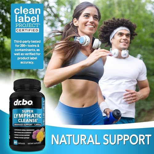 Suplementos de Drenaje Linfático - Apoyo Total Herbal con Equinácea, Jengibre, Diente de León, Raíz Roja y Trébol Rojo - Detox y Limpieza del Sistema - imagen 5
