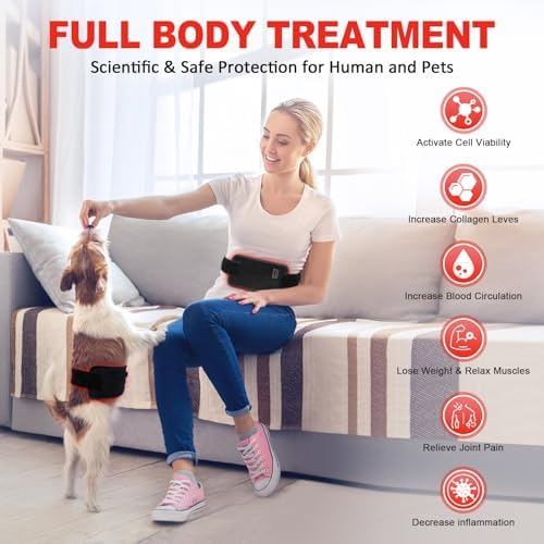 Terapia de Luz Roja para Cuerpo, Almohadilla de Luz Infrarroja 660nm 850nm, Envoltura Usable con Control Remoto y Temporizador para Espalda, Hombros, - imagen 5