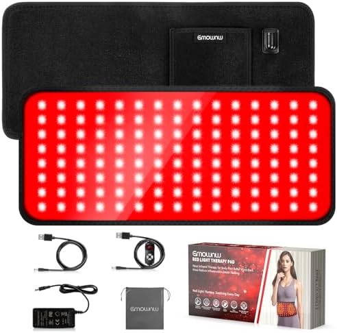 Terapia de Luz Roja para Cuerpo, Almohadilla de Luz Infrarroja 660nm 850nm, Envoltura Usable con Control Remoto y Temporizador para Espalda, Hombros, - imagen 8