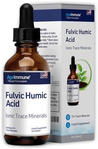 Ácido Fulvico y Húmico 75 + Minerales Iónicos - Derivado de Plantas en EE. UU. - Concentrado de Minerales para Energía, Salud Digestiva e Hidratación - imagen 1
