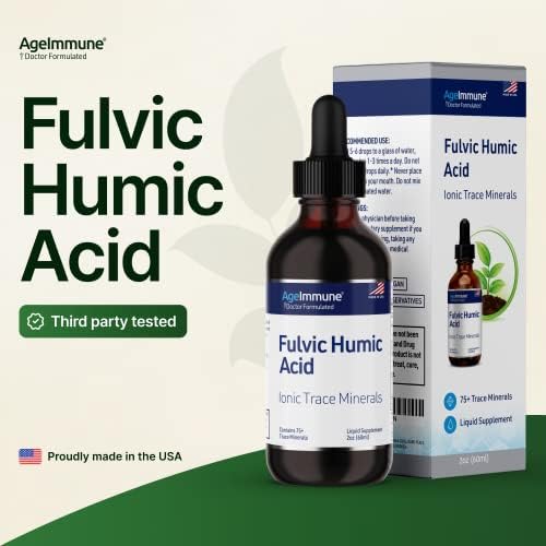 Ácido Fulvico y Húmico 75 + Minerales Iónicos - Derivado de Plantas en EE. UU. - Concentrado de Minerales para Energía, Salud Digestiva e Hidratación - imagen 3