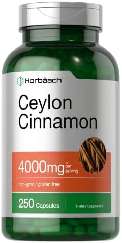 Cápsulas de Canela de Ceilán Horbäach | 250 Unidades | Sin OGM, Sin Gluten - imagen 1