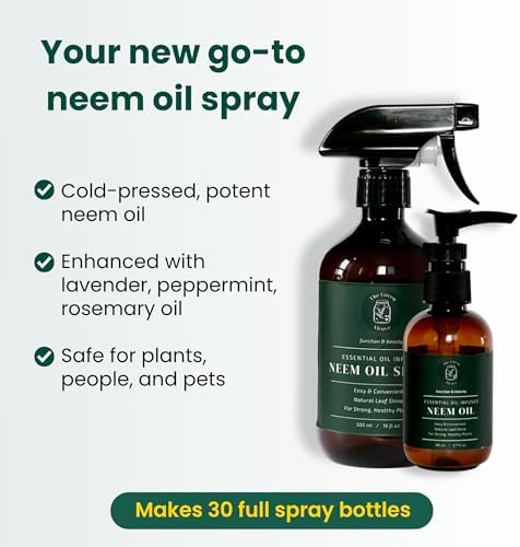 Aceite de Neem para Plantas (Rinde 30 Botellas) con Botella de Spray y Aceites Esenciales para Plantas de Interior y Jardines Exteriores, Brillo - imagen 2
