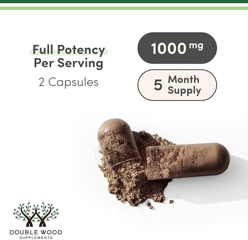 Cápsulas de Hongo Reishi (Extracto de Ganoderma 4:1, 1,000mg de Polvo de Reishi Rojo por Porción) 300 Contenidos, Suplemento Potente para el Sistema - imagen 3