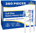 Set de Cubiertos Desechables de Plástico Extra Resistente 360 Piezas – 150 Cucharas, 150 Tenedores, 60 Cuchillos – Utensilios de Plástico Premium - imagen 1