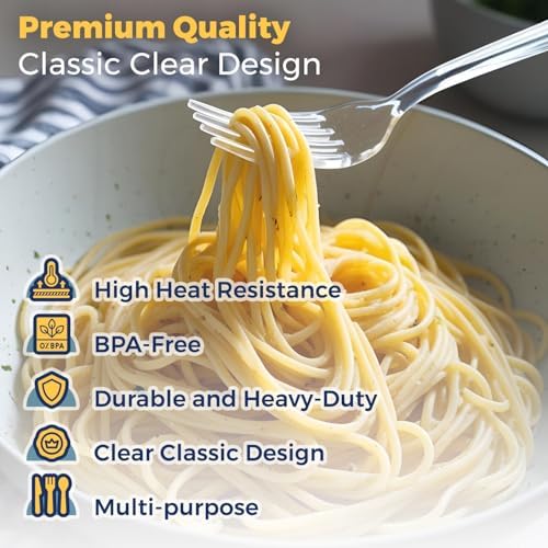 Set de Cubiertos Desechables de Plástico Extra Resistente 360 Piezas – 150 Cucharas, 150 Tenedores, 60 Cuchillos – Utensilios de Plástico Premium - imagen 4