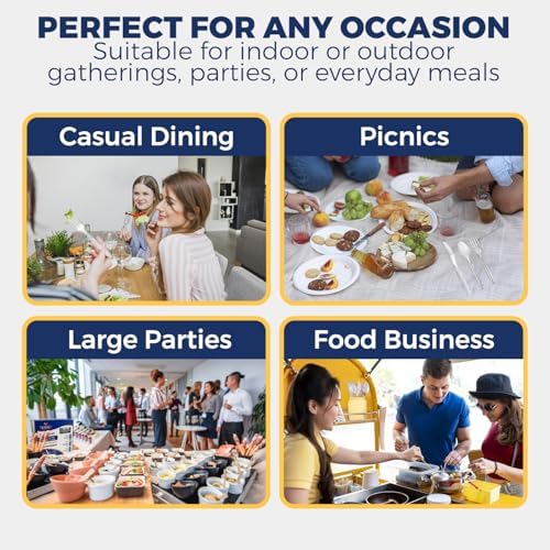 Set de Cubiertos Desechables de Plástico Extra Resistente 360 Piezas – 150 Cucharas, 150 Tenedores, 60 Cuchillos – Utensilios de Plástico Premium - imagen 7