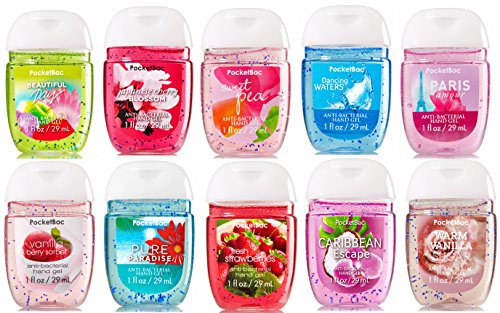 Paquete de 10 Gel Antibacterial PocketBac de Bath & Body Works - Favoritos Clásicos (Fragancias Variadas) - imagen 1