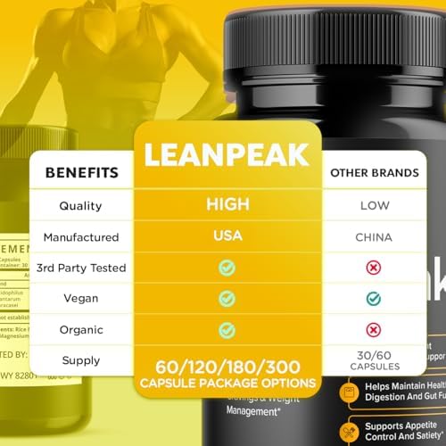 Cápsulas Lean Peak, Pastillas para Pérdida de Peso con Ingredientes Naturales, Suplemento Avanzado de Salud y Bienestar LeanPeak, Soporte Natural - imagen 3