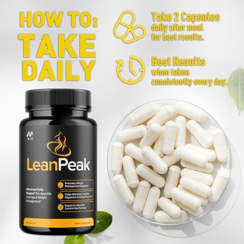 Cápsulas Lean Peak, Pastillas para Pérdida de Peso con Ingredientes Naturales, Suplemento Avanzado de Salud y Bienestar LeanPeak, Soporte Natural - imagen 5