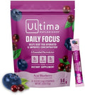 Suplemento Ultima Replenisher Daily Focus en polvo con electrolitos - Sabor Acai Blueberry, 14 Stickpacks - Hidratación con 60mg de cafeína del - imagen 1