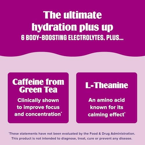Suplemento Ultima Replenisher Daily Focus en polvo con electrolitos - Sabor Acai Blueberry, 14 Stickpacks - Hidratación con 60mg de cafeína del - imagen 4