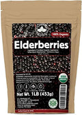 Elderberries U.S. Wellness Naturals – 1lb (Cosecha Silvestre Real) | 100% Orgánico Certificado USDA | Saúco Negro Seco a Granel para Jarabe, Gomas, - imagen 1