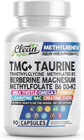 Suplementos Clean Nutra TMG 1000mg | Multivitamínico Metilado para Hombres y Mujeres | Taurina, B6, B12, D3, K2, Trimetilglicina, Magnesio, - imagen 1