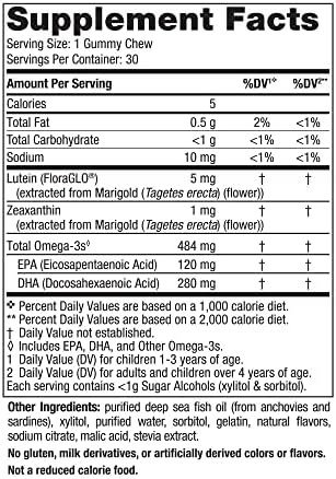Gomitas de Salud Visual para Niños Nordic Naturals, Sabor Fresa-Limón - 30 Gomitas - 484 mg Omega-3 DHA, Luteína y Zeaxantina - Apoyo Antioxidante - imagen 2
