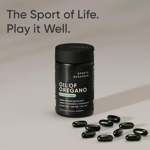 Sports Research® Aceite de Orégano 9500mg con Aceite de Semilla Negra y Aceite MCT de Coco - Suplemento Antioxidante Rico en Timoquinona y Carvacrol - imagen 7