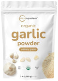 Polvo de Ajo Orgánico, 3 lb | Bulbo de Allium Sativum Crudo Premium | Sabor Pungente y Sabroso | Ideal para Carnes, Verduras y Mezclas de Especias | - imagen 1
