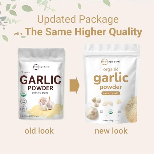 Polvo de Ajo Orgánico, 3 lb | Bulbo de Allium Sativum Crudo Premium | Sabor Pungente y Sabroso | Ideal para Carnes, Verduras y Mezclas de Especias | - imagen 4