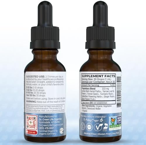 Dr. Green Mom Nature Profen - Alivio Natural para Bebés y Niños | Gotas Herbales Orgánicas USDA para Dentición y Malestar Ocasional - imagen 7