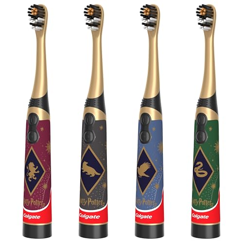 Cepillo de Dientes Eléctrico para Niños Colgate Harry Potter, Suave, 4 Piezas con Pilas AA Incluidas, Para Niños de 3 Años en Adelante, Diseño Plano - imagen 2