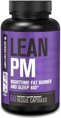 Jacked Factory Lean PM Quema Grasa Nocturna, Suplemento para Dormir y Supresor de Apetito - 60 Pastillas Veganas Sin Estimulantes - imagen 1