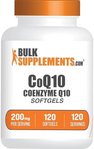 BulkSupplements.com CoQ10 200mg Softgels - Suplemento de Coenzima Q10 para la Salud del Corazón, Libre de Gluten, 120 Cápsulas - imagen 1
