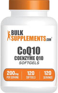 BulkSupplements.com CoQ10 200mg Softgels - Suplemento de Coenzima Q10 para la Salud del Corazón, Libre de Gluten, 120 Cápsulas - imagen 1