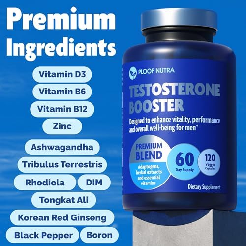 Suplemento Aumentador de Testosterona para Hombres - Mejora Masculina Test Boost - Ashwagandha, Tongkat Ali, Rhodiola, Tribulus, Vitamina D3, B6, B12 - imagen 5