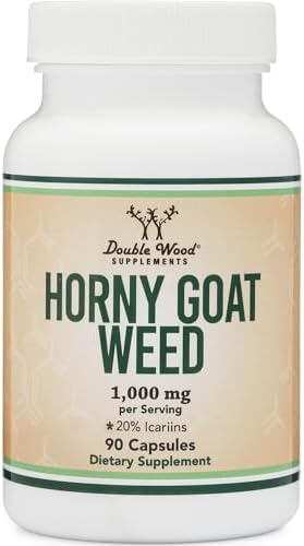 Horny Goat Weed para Hombres y Mujeres - Sin Rellenos (Máxima Potencia Epimedium Std. al 20% Icariins) 1,000mg por Porción, 90 Cápsulas de Doble - imagen 5