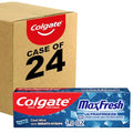 Pasta de Dientes Colgate MaxFresh Cool Mint, Tamaño de Viaje, Combate el Mal Aliento con Flúor y Mini Tiras de Aliento, 1.0 oz - imagen 1