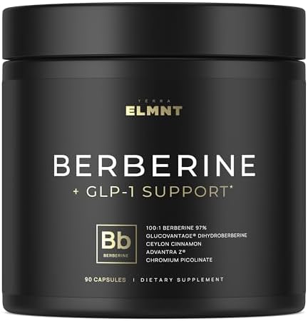 Suplemento para Pérdida de Peso Super GLP-1 Berberina con Dihidroberberina, Canela de Ceilán, Té Verde y Cromo Picolinato - Alta Potencia 100:1 - imagen 1