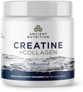 Ancient Nutrition Creatina + Colágeno – Fortalece Músculos, Aumenta Masa Muscular, Confort Articular y Soporte Cognitivo – 5g de Creatina - imagen 1