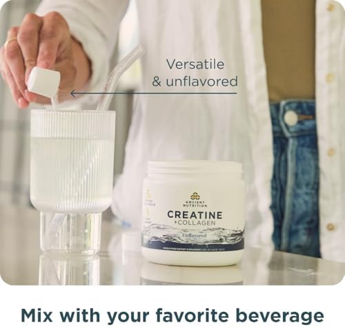 Ancient Nutrition Creatina + Colágeno – Fortalece Músculos, Aumenta Masa Muscular, Confort Articular y Soporte Cognitivo – 5g de Creatina - imagen 6