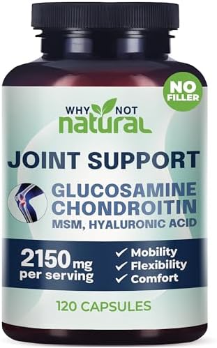 Suplementos Naturales de Glucosamina y Condroitina Why Not, MSM, Apoyo para Articulaciones - Salud de Rodillas y Articulaciones - imagen 1