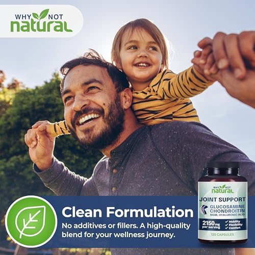 Suplementos Naturales de Glucosamina y Condroitina Why Not, MSM, Apoyo para Articulaciones - Salud de Rodillas y Articulaciones - imagen 3
