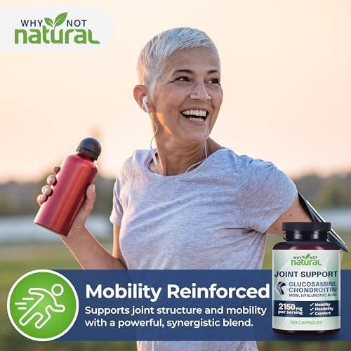 Suplementos Naturales de Glucosamina y Condroitina Why Not, MSM, Apoyo para Articulaciones - Salud de Rodillas y Articulaciones - imagen 6