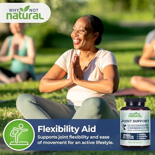 Suplementos Naturales de Glucosamina y Condroitina Why Not, MSM, Apoyo para Articulaciones - Salud de Rodillas y Articulaciones - imagen 7